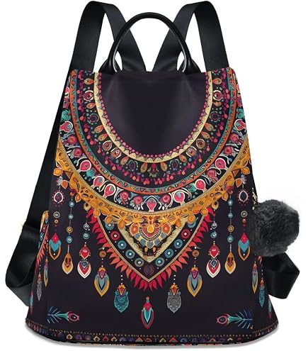 2 pcs Embroidered Backpack Purse for Women Shoulder Bag Travel Purse Daypack? Amazon.com: Goodhan 2 pcs Embroidered Backpack Purse for  main image 3