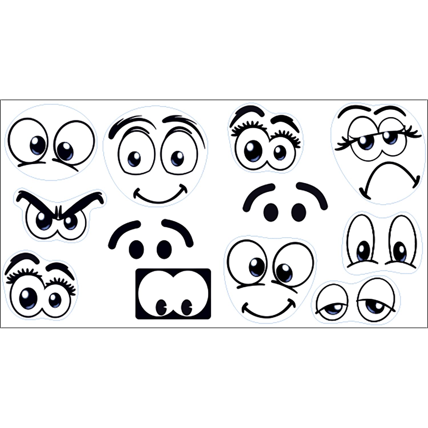 PLAGE 152003 Sticker XXS - Comic eyes, 2 Sheets, 11 x 10,5 cm