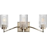 Maxim Lighting 21373CRSCH Rigata 3-Light Bath Vanity, Satin Champagne