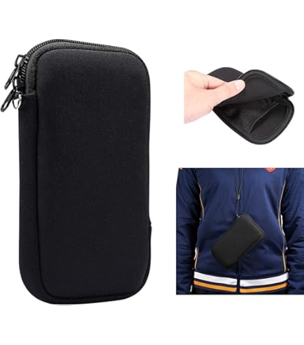 Housse En Néoprène Avec Fermeture éclair Pour Samsung Galaxy S25 Ultra, S24 Ultra, S24 FE, S23 Ultra A15 A25 A55 A35 5G A05 A16 A06 A05s A36 A14 A26 A04, IPhone 16 Pro Max (Noir