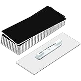 1" X 3" Square Corners Name Tag/Badge Blanks with Pin - 10 Pack (Black)