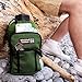 Wild Wolf Outfitters Water Bottle Holder for 64oz Bottles Green - Carry, Protect and Insulate Your Best Flask with This Military Grade Carrier w/ 2 Pockets & an Adjustable Padded Shoulder Strap