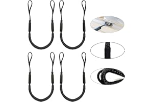 JRANTER Pack of 4 Bungee Dock Lines for Boat Shock Absorb Dock Tie Mooring Rope Boat Accessories 4-5.5 ft
