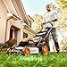 WORX WG960 20-inch 40V(5.0Ah) WG751 Cordless Lawn Mower and WG547.9 Power Share Cordless Turbine Blower