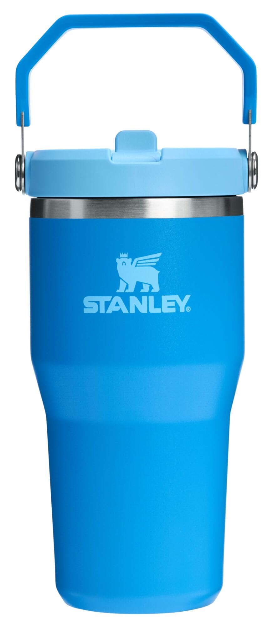 Photo 1 of ***(MINOR SCRATCHES)***STANLEY IceFlow 2.0 Flip Straw Tumbler with Handle 20 oz | Twist On Lid and Flip Up Straw | Leak Resistant Water Bottle | Insulated Stainless Steel | BPA-Free | Azure