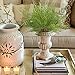 GTidea 2pcs Artificial Plastic Boston Ferns Bush Faux Grass Leaves Fake Shrubs Plant Greenery Home Garden Wedding Patio Outside Balcony Gallery Decor