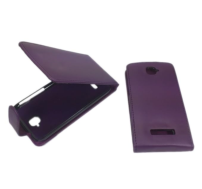 handy-point Klapphülle Klapptasche Tasche Hülle mit Fach für EC-Karte Flip Case für Alcatel One Touch Pop C7, 7041D in Lila (