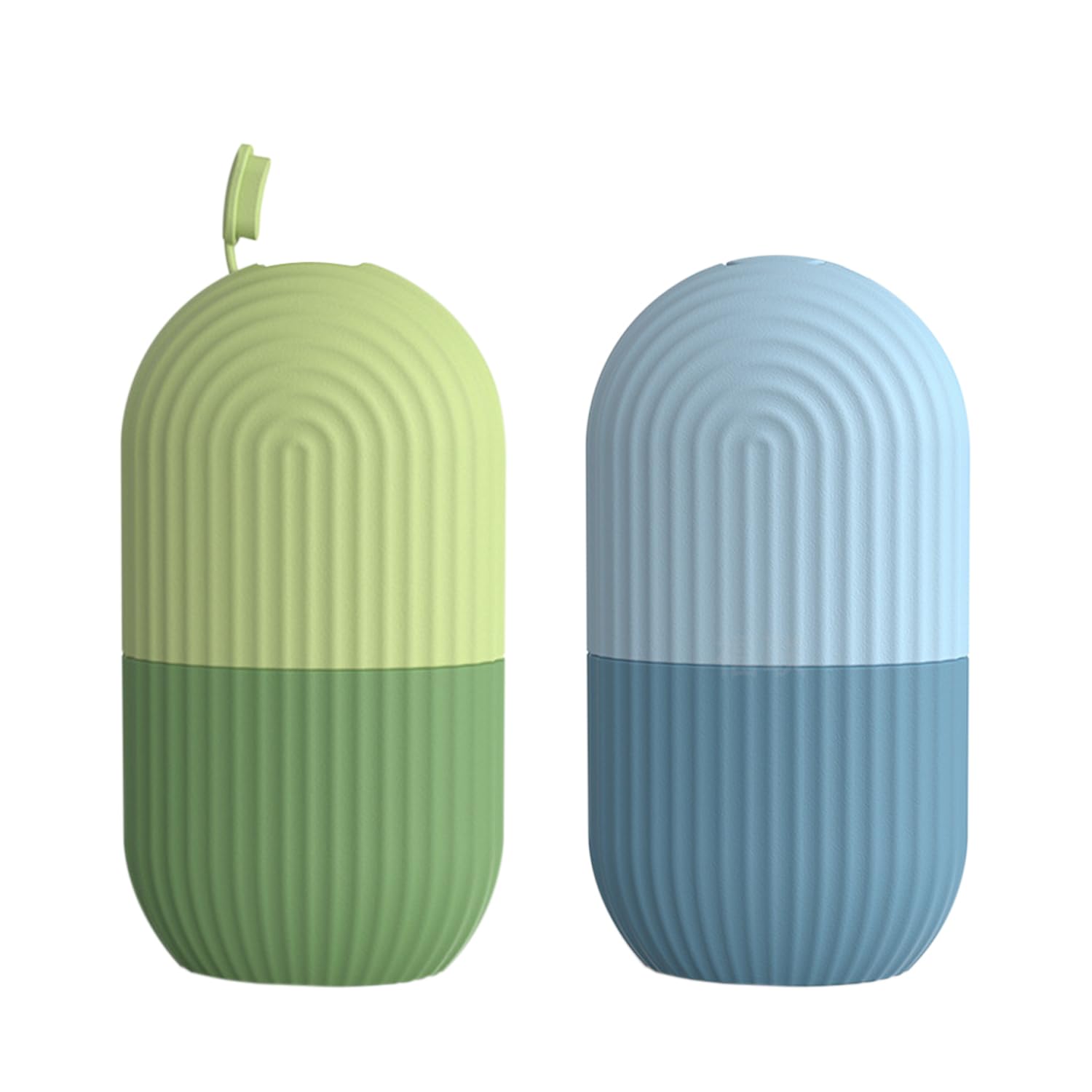2 Pieces Facial Ice Tray, Facial Ice Roller, Facial Ice Massage, Depuffing Facial Ice Mold, Ice Roller, Facial Ice Roller, Face Tightening (Green, Blue)