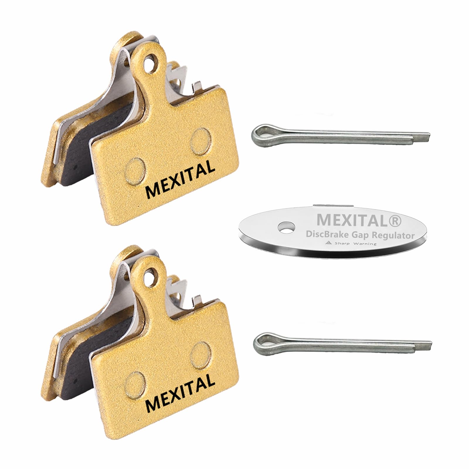 MEXITAL 2 pairs Sintered Disc Brake Pads fit for Shimano Deore M610 M615 M6000 SLX M666 M675 M7000 XT M785 M8000 Saint BR-M820 XTR M960 M985 M987 M988 M9000 M9020 Alfine BT-S700 RS785 RS685 MXTS02-2