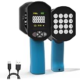 LED Handheld Stroboscope, 60-100000RPM Non-Contact Digital Stroboscope with 16 LED Adjustable Lamp Beads, LCD Display, USB Charging, LED Flash Tachometer for Fan, HVAC Motor Engine, Tire, Speed Test