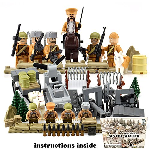 WW2 Red Amy Soldiers - Military Building Block Toy Set