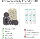 LOPHE Reusable Bamboo Charcoal Makeup Remover Pads 24 Pcs with Mesh Bag view 5
