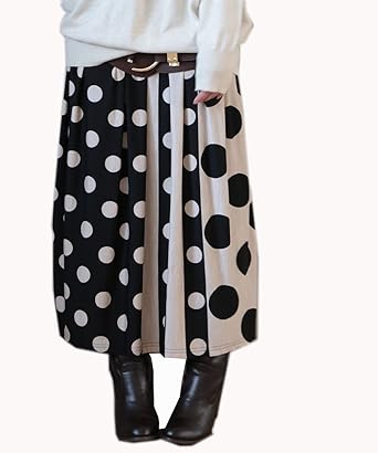 Amazon N Or オシャレウォーカー ニュアンスドットスカートネイビー