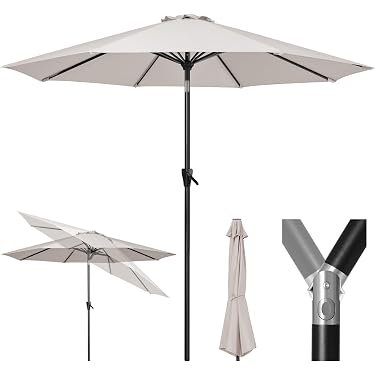 costco outdoor patio square umbrella 9 9 Ft Auto Tilt Aluminum Patio Umbrella