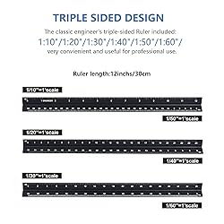 Engineer Scale Ruler, Imperial Measurements