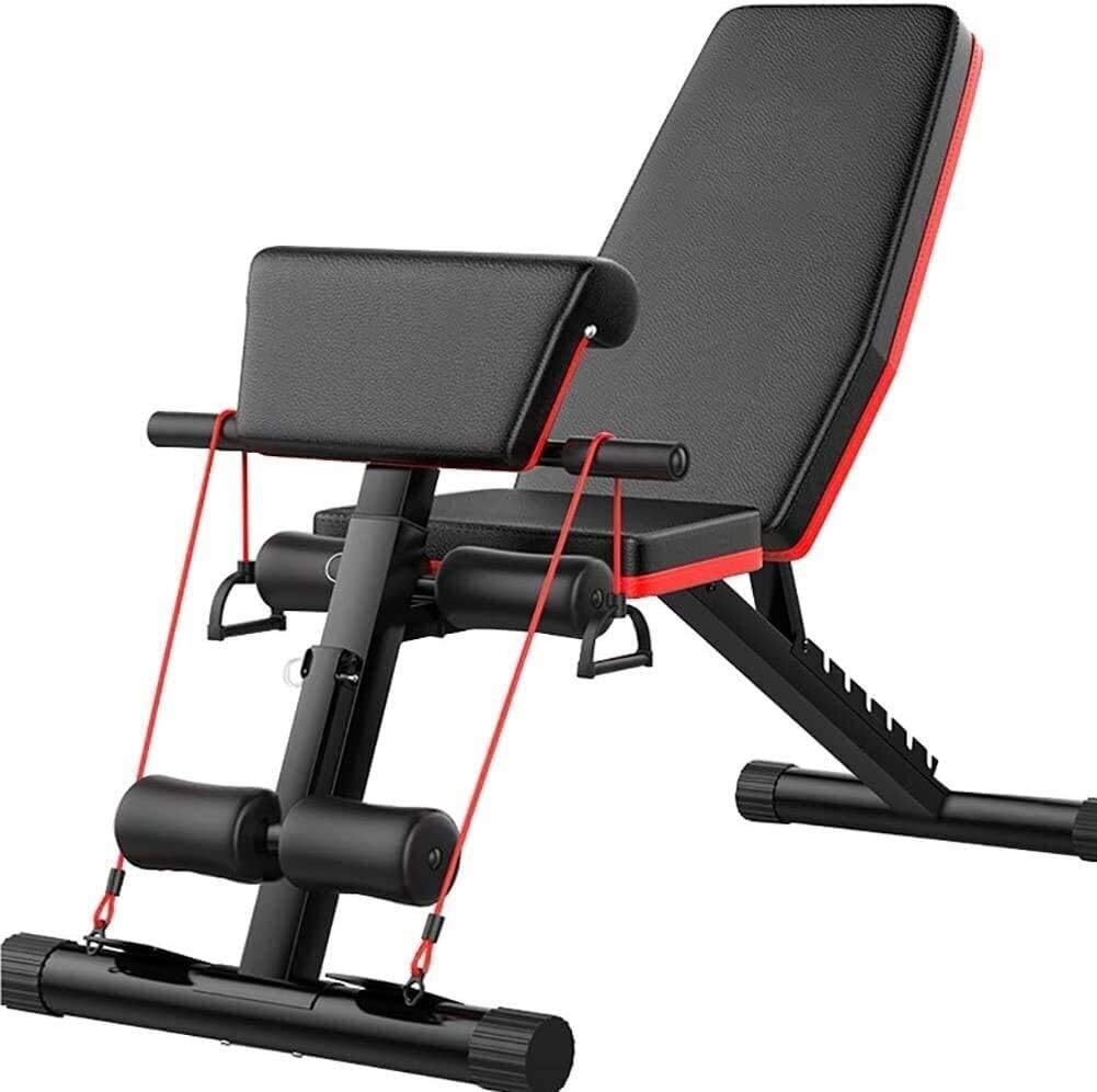 HOSTWEKLJT Weight Bench Utility Adjustable,Adjustable Bench Multifonctional Weight Bench Home Abdominal Waist Training Dumbbell Bench Auxiliary Supine Ffitness Chair Suitable for Indoor and Outdoor Gy