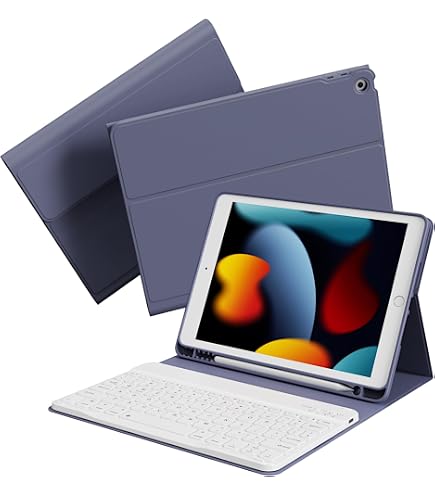 Étui Clavier Bluetooth Pour IPad 10,2" (9e/8e/7e Gen) - Clavier Amovible QWERTZ - Protection TPU - 14