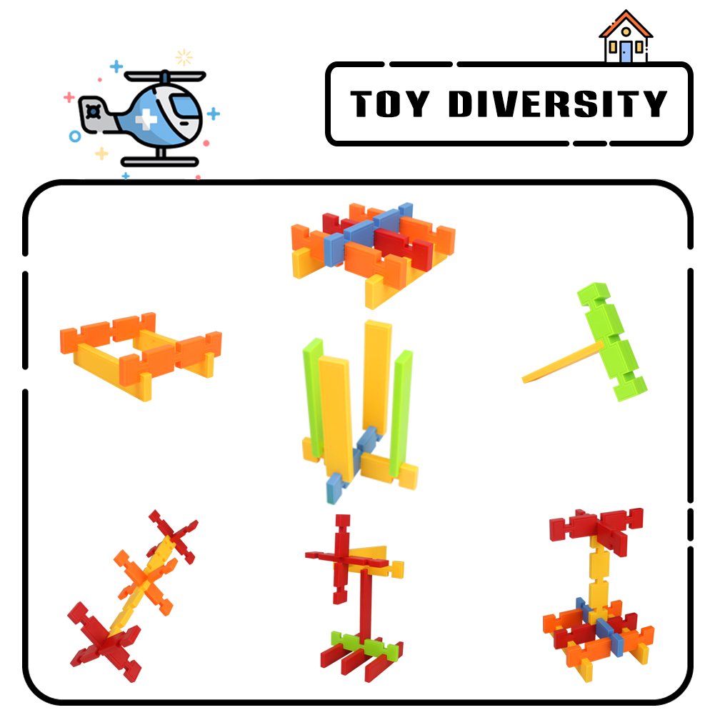 Nuheby Building Toys Building Blocks 50pcs Kids Construction Toys for Girls Boys Stacking Blocks Educational Toys for 3 4 5Years Old