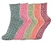 Pack of 5 Womens Thick Knit Warm Casual Wool Crew Winter Socks