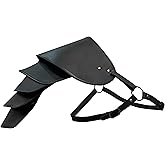 Unisex Shoulder Armor Medieval Viking Armour Faux Leather Adjustable Costume for LARP Halloween Party