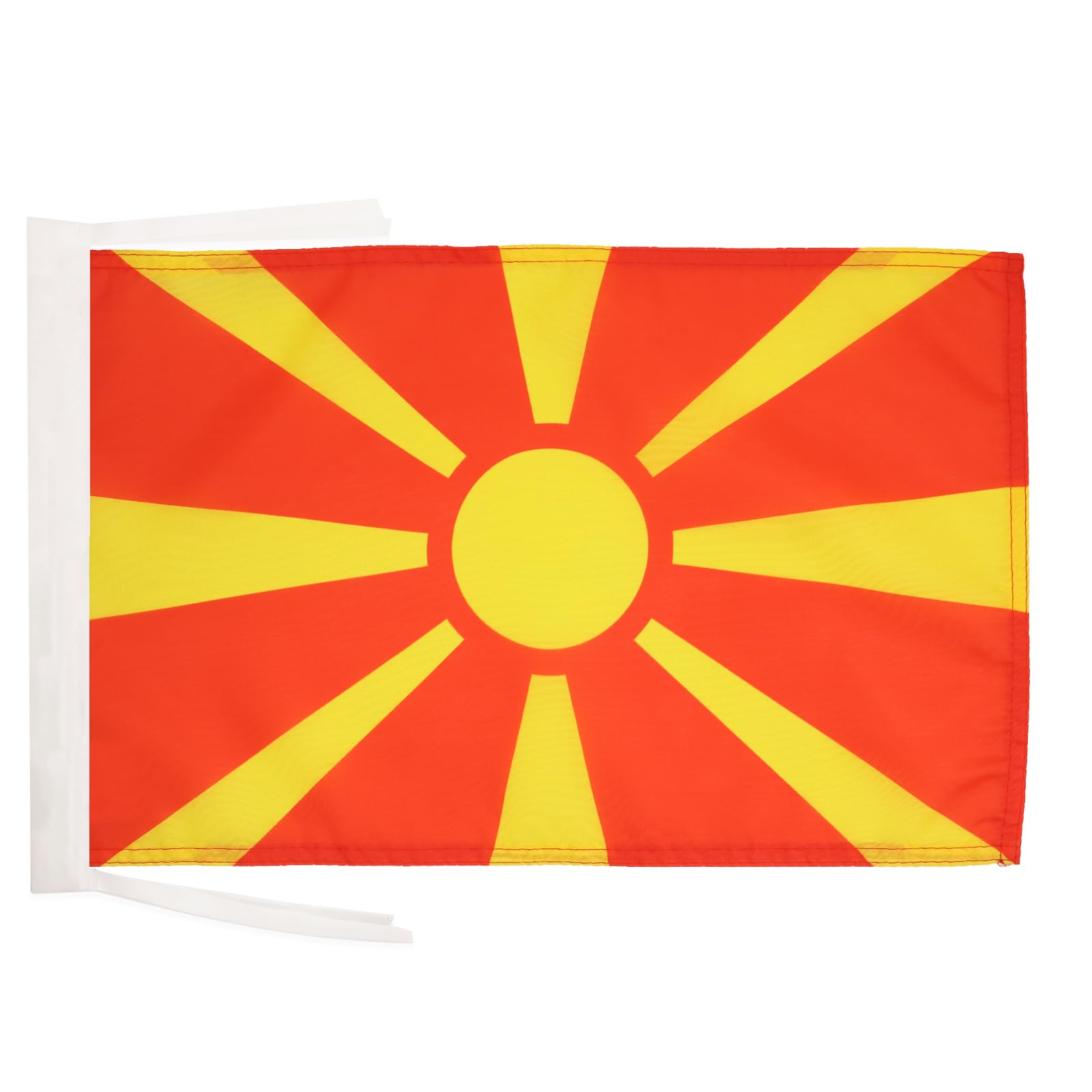 AZ FLAG - Macedonia Flag - 18'' x 12'' - 100% Polyester Macedonian Small Banner with Two Cords - Fade Resistant - Vivid Colors - 18x12 in - 45x30 Cm โ image 1