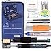 Best Soldering Iron Kit, Full Set 70W 110V Adjustable Thermostat Soldering Iron, Gathered with Tips, Anti-Static Tweezers, Solder Sucker, Soldering Wick, Rosin and Aid Tools in Organized Case