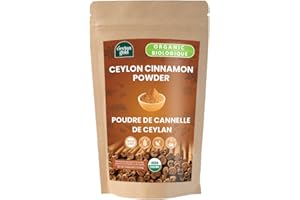 Ceylon Gold Harvest,Organic Ceylon Cinnamon Powder- 2oz (56g), Baking,Cooking & Natural Arom, True Cinnamon Powder, Vegan, Gl