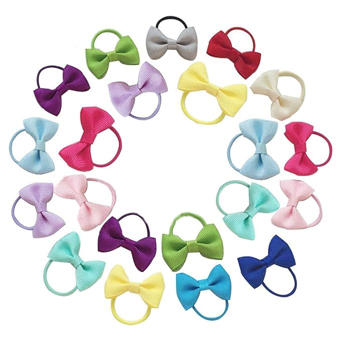 Buy Amelery Baby Bows Kids Hair Tie Bands Ropes Elastics Ponytail