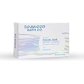 Seaweed Bath Co. Purify Detox Facial Bar Soap, 3.75 Ounce, Sustainably Harvested Seaweed, Volcanic Ash