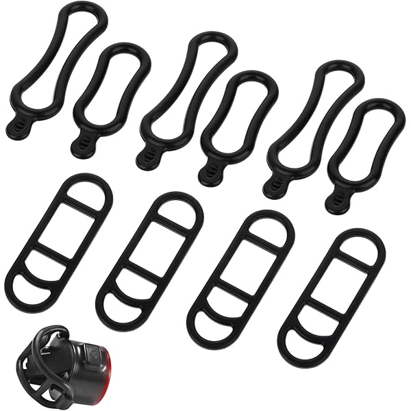 Bike Light Mount 10-Pack Bike Light Silicone Mount Straps