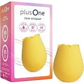plusOne Rose Toy Vibrator for Women, 10 Pulsing Settings, Silicone, Yellow | Body-safe silicone clitoral vibrator for women sex toys, sextoy, waterproof USB rechargeable clitoral sex toy