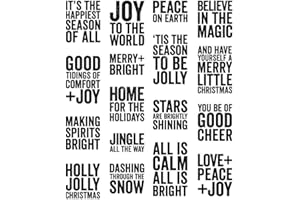 Stampers Anonymous - Tim Holtz Cling RBBR Stamp Set MIN, Bold Tidings Mini,CMS440