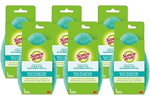 Scotch-Brite Non-Scratch Tub & Tile Scrubber Refill Pads, (Pack of 6)