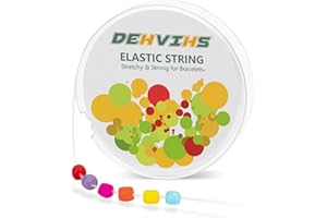 DEHVIHS Elastic String for Bracelets 20m/98ft Stretchy Bracelet String for Bracelet Making and Jewelry Making