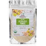 Super Organics Astragalus Root Powder | Natural Stress Support – Vegan, Gluten-Free & Non-GMO, 8 Oz