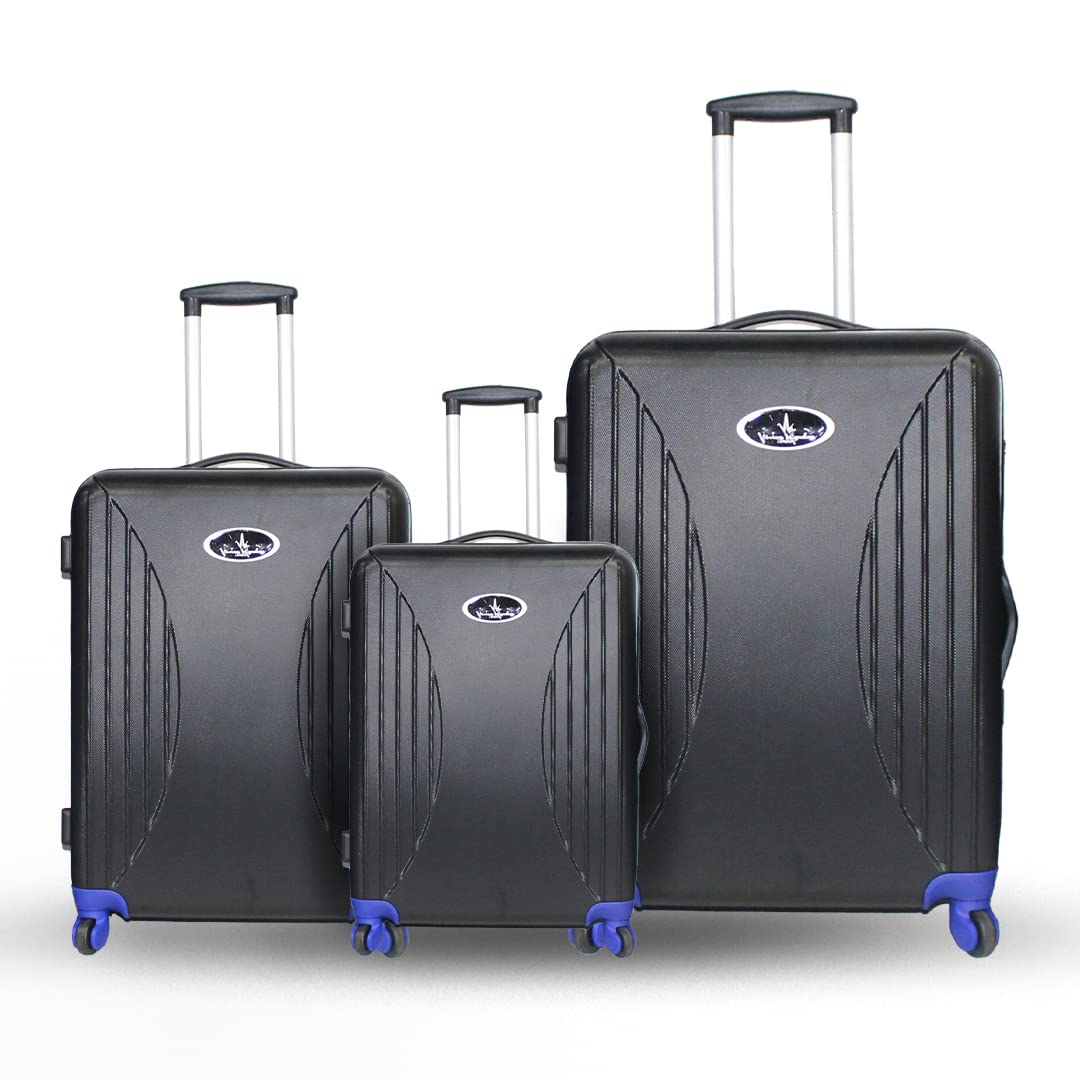 Vivien Kondor Travel Smart Suitcase Set with intergrated Scales and Built in USB Port (Black)