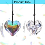 TIANHOO 2 Pcs Heart Shaped Crystal Prism Suncatchers for Home & Garden view 4