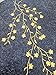 TWO Big Golden Flower Leaf Vines Embroidery Applique Patch, Plum Blossom Flower Patch, Iron on Applique, Flower Applique Patch (Gold)