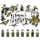 KAZI WW2 US Soldiers Minifigures Set, US Army Men with Military Weapons Accessories, Building Bricks Model 100% Compatible,8Pcs