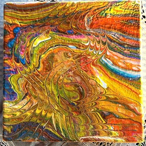 Acrylic Pour Painting on Stretched Canvas