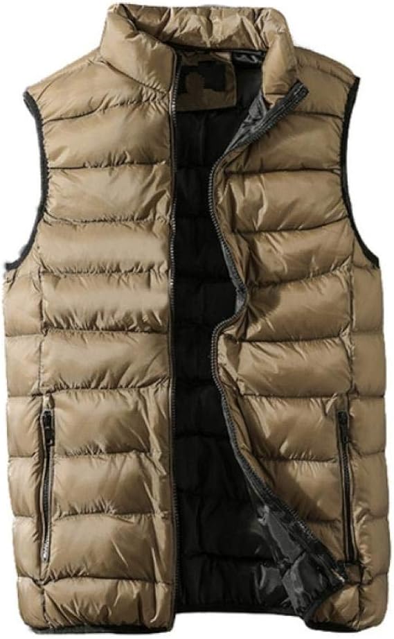 Waistcoat Jacket Without Sleeves Winter Vest Casual Mens Coats Cotton