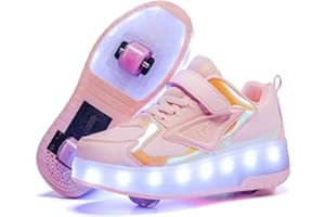 HHSTS Kids Shoes - New Upgraded with Wheels LED Light Color Shoes Shiny Roller Skates Skate Shoes Simple Kids Gifts Boys Girls The Best Gift for Party Birthday Christmas Day