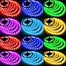 LED Strip Lights RGB 5m / 16.4ft 300 LEDs SMD 5050 10mm Flexible Cuttable Tape with DC 12V 5A Power Supply, RF Mini Controller and 3M Double-Sided Adhesive for Home Interior Kitchen Cabinet Ceiling