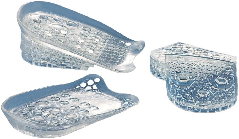 Adjustable Shoe Heel Gel Lifts, Clear, One-Size