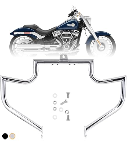HTTMT EG05-III Engine Guard Crash Bar For Harley Softail (2000-2017) – Heavy Duty 1.25" Tubing, Triple-Dipped Finish