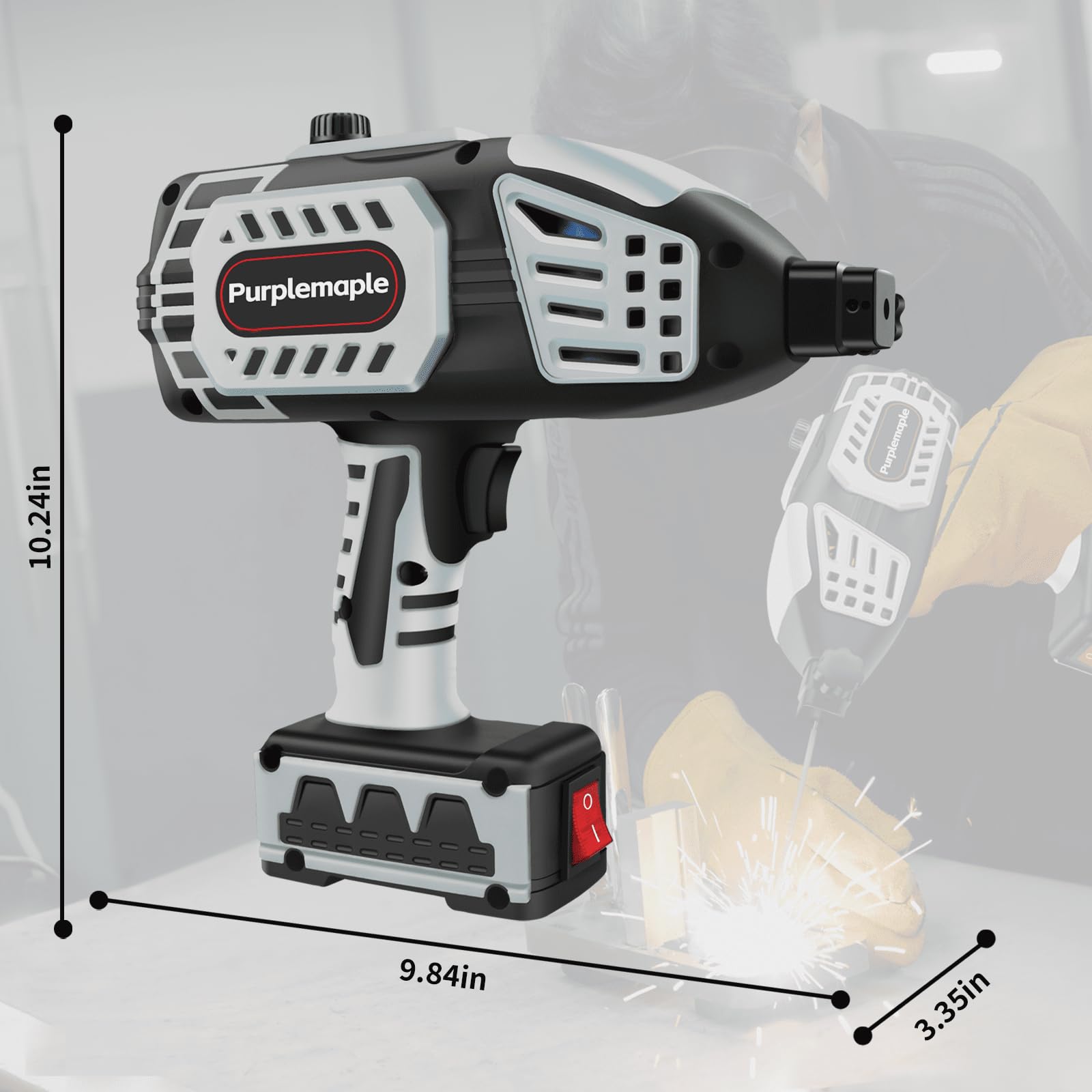 Purplemaple Portable Hand held Welding Machine for Metal, 20-120A 110V Electric Welding Machine with IGBT Inverter 5 Variable Current Adjustment, ARC Welder Gun, With 20 Pcs 3/32