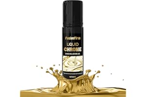 FUSIONFIRM Liquid Gold Leaf Paint Kit - Alcohol-Based Quick Dry Ultra Shiny Metallic Gilding Paint for Crafts, Resin Art, DIY Decor | High Gloss Finish with Varnish | 2 x 30ml Bottles (60ml Gold Paint)