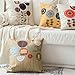 MIULEE Pack of 4, Flower Decoration Linen Burlap Decor Square Throw Cushion Cover Cushion Case for Living Room Sofa Bedroom Car 18 x 18 Inch 45 x 45 cm