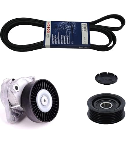 Complete Drive Belt Kit With Tensioner & Idler Pulleys For Mercedes C63, E63, ML63 AMG