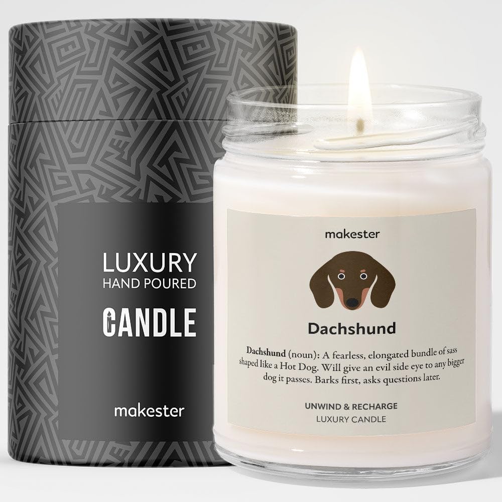 Makester Luxury Soy Wax Candle - Vanilla, Jasmine, Sugared Almond